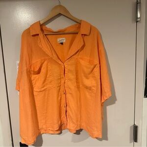 Universal Thread Linen Orange Shirt
